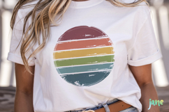Retro Style Circular Sunset SVG Product Image 2