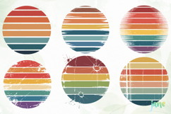 Retro Style Circular Sunset SVG Product Image 9