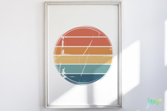 Retro Style Circular Sunset SVG Product Image 2
