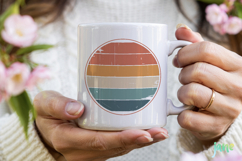 Retro Style Circular Sunset SVG Product Image 3