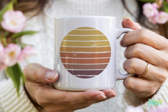 Retro Style Circular Sunset SVG Product Image 4