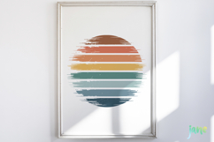 Retro Style Circular Sunset SVG Product Image 5
