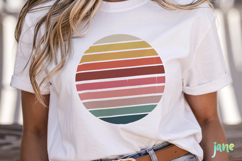 Retro Style Circular Sunset SVG Product Image 5