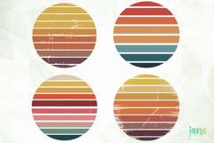 Retro Style Circular Sunset SVG Product Image 1