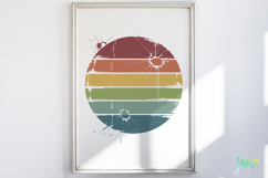 Retro Style Circular Sunset SVG Product Image 5