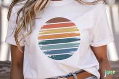 Retro Style Circular Sunset SVG Product Image 5