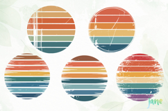 Retro Style Circular Sunset SVG Product Image 6