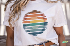 Retro Style Circular Sunset SVG Product Image 5