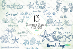 Retro Summer Coastal SVG PNG Clipart Product Image 1