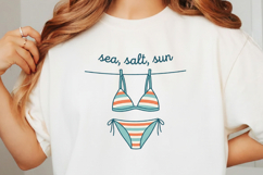 Retro Summer PNG Beach Bikini Doodle Product Image 3