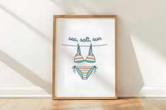 Retro Summer PNG Beach Bikini Doodle Product Image 5