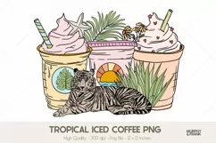 Retro Summer Png Iced Coffee Png Summer Sublimation Png