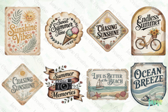 Retro Summer Quotes Labels Bundle Product Image 2