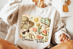 Summer Vibes PNG, Brushstroke Summer PNG, Retro Summer PNG Product Image 2