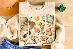 Summer Vibes PNG, Brushstroke Summer PNG, Retro Summer PNG Product Image 3