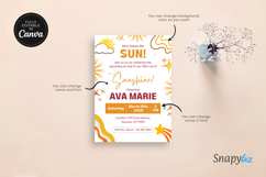 Editable Retro Sun Baby Shower Invitation Template Product Image 5
