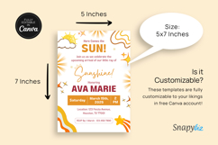 Editable Retro Sun Baby Shower Invitation Template Product Image 4