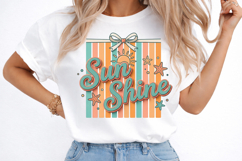 Retro Sun Shine Beach Summer Design PNG Product Image 1