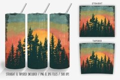Retro Sunset Forest Tumbler Wrap