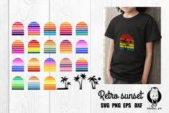 Retro sunset shape svg, vintage svg Product Image 1