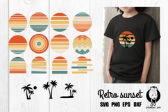 Retro sunset shape svg, vintage svg Product Image 1