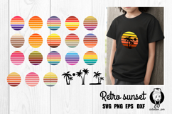 Retro sunset shape svg, vintage svg Product Image 1