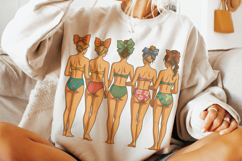 Summer PNG, Swimsuit Ladies PNG, Retro Vintage Summer PNG Product Image 1