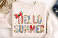 hello summer png, watermelon clipart, retro summer design, summer t shirt png, fruit shirt graphic, picnic season art, cute watermelon png, sublimation design, vacation apparel png, transparent png
