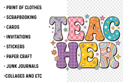 Retro Teach Back to School Teacher PNG Product Image 2