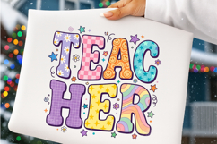 Retro Teacher Floral Teach School PNG Product Image 3