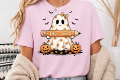 Retro Teacher Halloween Pumpkin PNG Product Image 4