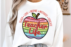 Retro Teacher Life Svg,Teacher Svg Shirt Product Image 2