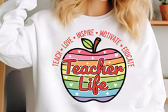 Retro Teacher Life Svg,Teacher Svg Shirt Product Image 3