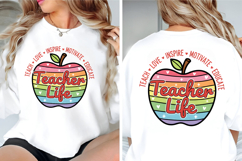 Retro Teacher Life Svg,Teacher Svg Shirt Product Image 5