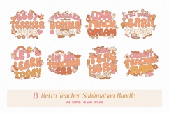 Retro Teacher T-shirt Design Bundle Product Image 1