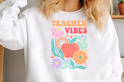 Retro Teacher Vibes PNG Product Image 2