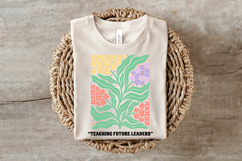 Retro Teaching Future Leaders Floral PNG Product Image 3