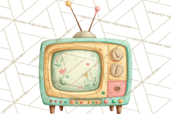 Retro Tech Clipart PNG Vintage Electronics Illustration Product Image 5