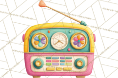 Retro Tech Clipart PNG Vintage Electronics Illustration Product Image 3
