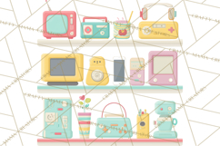 Retro Tech Clipart PNG Vintage Electronics Illustration Product Image 4