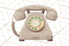 Retro Tech Clipart PNG Vintage Electronics Illustration Product Image 3
