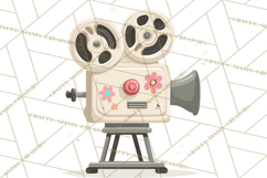 Retro Tech Clipart PNG Vintage Electronics Illustration Product Image 4