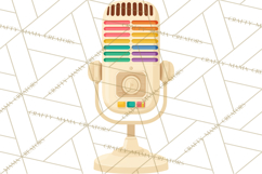 Retro Tech Clipart PNG Vintage Electronics Illustration Product Image 2