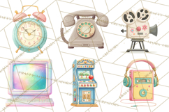 Retro Tech Clipart PNG Vintage Electronics Illustration Product Image 8