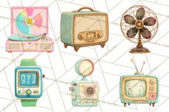Retro Tech Clipart PNG Vintage Electronics Illustration Product Image 7