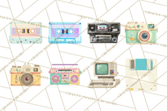 Retro Tech Clipart PNG Vintage Electronics Illustration Product Image 4