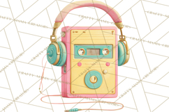 Retro Tech Clipart PNG Vintage Electronics Illustration Product Image 3