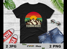 Retro Tennessee Vintage Sublimation Png, Tennessee Sunset Product Image 2