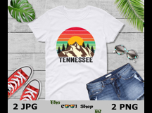 Retro Tennessee Vintage Sublimation Png, Tennessee Sunset Product Image 3
