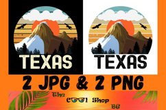 Retro Texas Vintage Sublimation Png, Texas Sunset Png Design Product Image 1